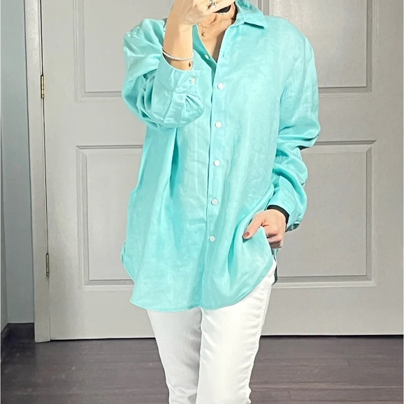 J Jill 100% linen Button Down Shirt size S - Picture 5 of 10